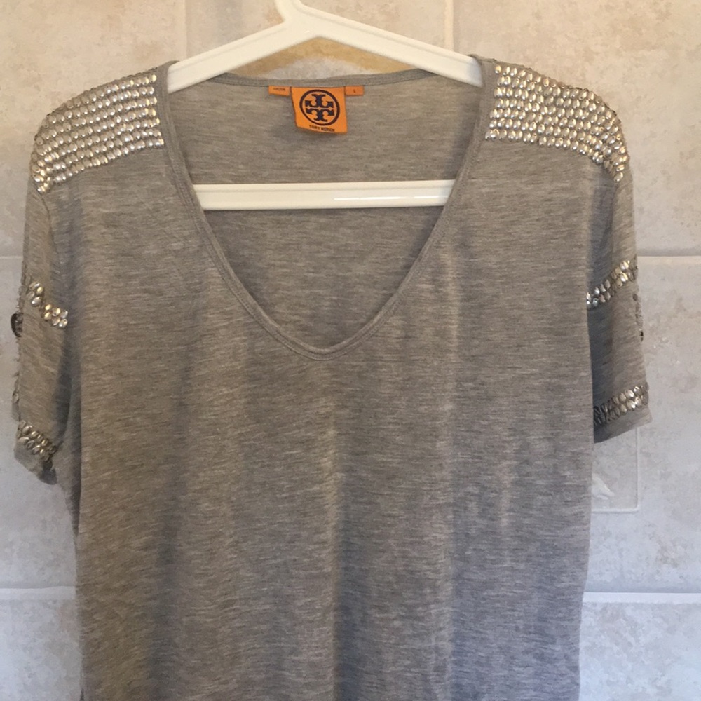 Tory Burch sequined t-shirt, gray